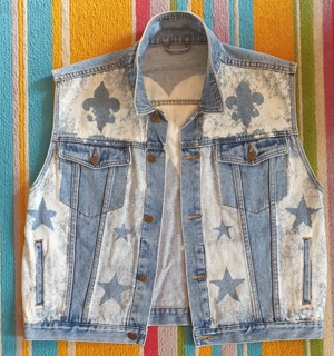 Rick Taurus Designer Jeans Weste, Gr M. gebraucht. Upcylingkünstler Top! FP.170   Bild 5