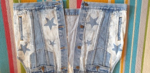 Rick Taurus Designer Jeans Weste, Gr M. gebraucht. Upcylingkünstler Top! FP.170   Bild 6