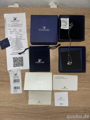 Neue Swarovski Kette blau Schwan