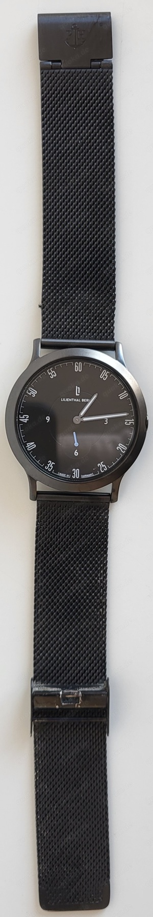 Armbanduhr Lilienthal 1 All Black, Armband: PH Mesh Schwarz matt