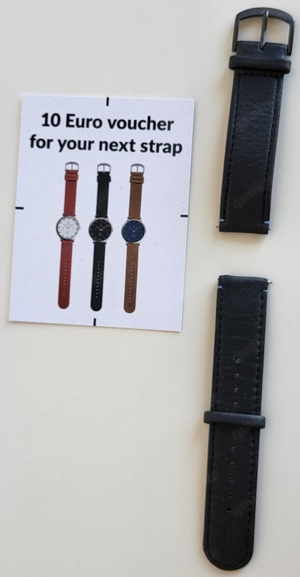 Armband Leder, Lilienthal, Schwarz   All Black, Neu + 10,- EUR Voucher