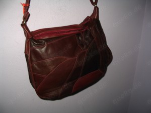 STE-23,Handtasche, Patchwork-Leder, Schultertasche, Rotbraun, NEU, new, handbag, Bild 4