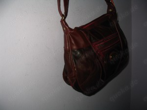 STE-23,Handtasche, Patchwork-Leder, Schultertasche, Rotbraun, NEU, new, handbag, Bild 3
