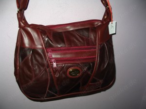 STE-23,Handtasche, Patchwork-Leder, Schultertasche, Rotbraun, NEU, new, handbag, Bild 2