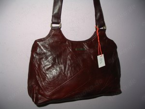 STE-24,Handtasche, STEFANO, Schultertasche, Braun, NEU, new, handbag, Patchwork-Leder Bild 2