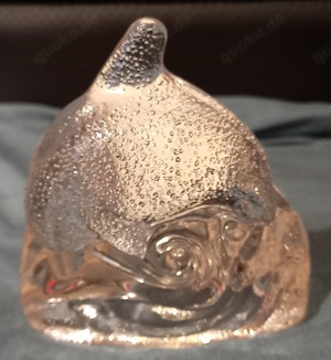  Dekoration, Sammeln, Glas Teelichthalter Delfine 