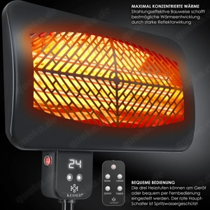 KESSER Infrarot Heizstrahler 650 1350 & 2000 Watt FB. "neuwertig"  Bild 5