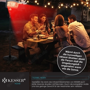 KESSER Infrarot Heizstrahler 650 1350 & 2000 Watt FB. "neuwertig"  Bild 7