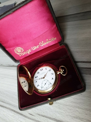 A. Lange & Söhne, Kaliber 75, mit Originalbox, Zertifikat, 585 er Gelbgoldgehäus