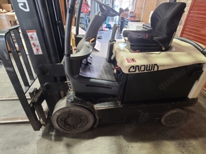 2014 Crown FC4520-50 Electric 4 Wheel Forklift AND CHARGER!! 4-Stage Mast 4000#