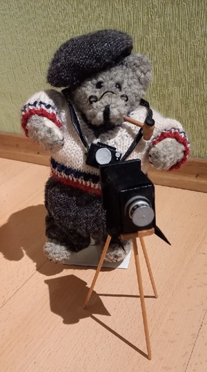   Dekoration, Vintage Teddybär, Spieluhr, Sammlerstück, Rarität, Selten 