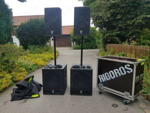 Yamaha DSR PA, 2x Satelitenboxen DSR 112, 2x Subwoofer DSR 118 inkl. Zubehör