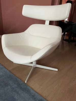 Sessel Cassina Auckland weiss weiss mit Kopfteil 
