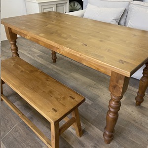 Fichtentisch Esstisch Küchentisch Landhaustisch B160xT80xH78cm in Starnberg Honig Lackiert  Bild 3