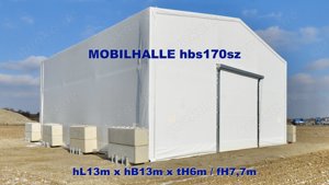 Stahlhalle feuerverzinkt Bj.24 L 13 x B 13 x T 6   F 7 m Fertighalle ab sofort verfügbar