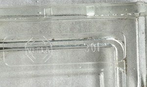 4 Glasdachziegel 40 x 25 cm