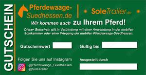 Gutschein für Pferdewaage oder mobile Solekammer