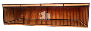  Hundezwinger 9x3m Holzboden XXL mit Schutzwand GP180