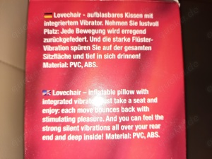 Love Chair- Aufblasbares blaues Kissen mit Vibrator-