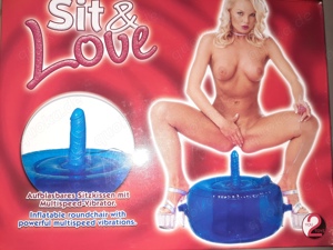 Love Chair- Aufblasbares blaues Kissen mit Vibrator- Bild 2