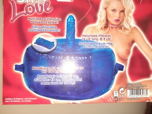 Love Chair- Aufblasbares blaues Kissen mit Vibrator- Bild 3