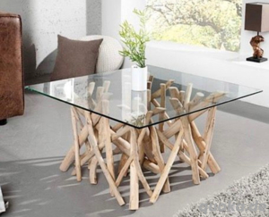 couchtisch aus holz und glas