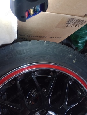 Opel Corsa Sommerreifen Platin Germany Alu Sport Felgen 6Jx15H Schwarz Rot Sommer Bild 2