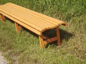 Beistellbank Bierbank Sommerbank Gartenbank lasiert ca 2,0 m Bild 2