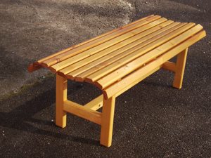 Beistellbank Bierbank Sommerbank Gartenbank lasiert ca 2,0 m Bild 5