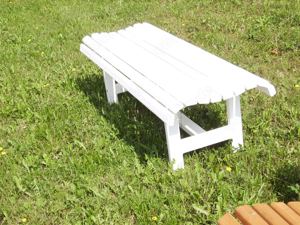 Beistellbank Bierbank Sommerbank Gartenbank lasiert ca 2,0 m Bild 6