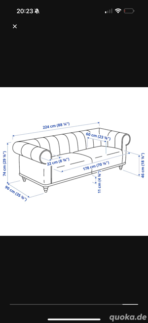 VISKAFORS 3er Couch Ikea in creme beige 