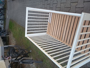 weißes IKEA-Kinder-Gitterbettchen 120x60 ohne Matratze