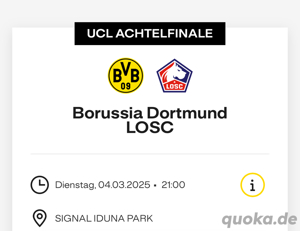 BVB - Lille Südtribüne Block 82