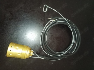 Hänge-Fassung E40   Messingfassung mit 4 m Kabel und Stahlseil