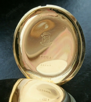 J.Assmann Glashütte iSa Rosegold 14K Antike Taschenuhr Box & Zertifikat um 1902