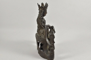 Asiatika Bronze Figur Buddha signiert Bild 5