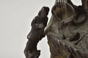 Asiatika Bronze Figur Buddha signiert Bild 6