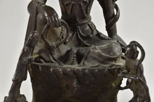 Asiatika Bronze Figur Buddha signiert Bild 8