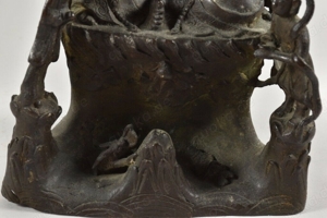 Asiatika Bronze Figur Buddha signiert Bild 9
