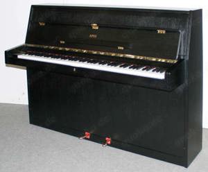 Klavier Rippen 109 schwarz satiniert, Baujahr 1967, 5 Jahre Garantie