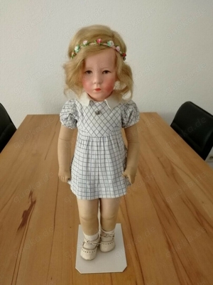Antike Käthe Kathe Kruse Brustblatt-Puppe Doll, unrestauriert, ca 50cm Bild 3
