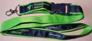 D Schlüsselband Aufschrift: mobilcom debitel 2-teilig unbenutzt Schlüsselanhänger Sammeln neuwertig