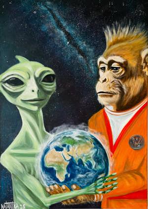  Evolution , Acrylgemälde (70 x 50 cm), Leinwand auf Keilrahmen, lackiert