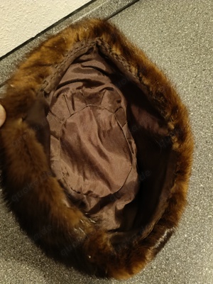 Damen Nerzhut Kappe braun Bild 4