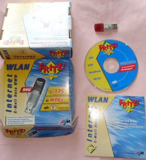 D AVM FRITZ!WLAN USB Stick 20002310 wenig benutzt einwandfrei erhalten für unterwegs Fritz Wlan