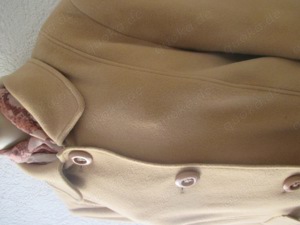 NEU Klassisch Schurwolle Winter Caban Mantel Betty Barclay Gr. 42- 44  M- L caramél- beige