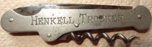D Henkell Trocken altes Barmesser: Korkenzieher Kapselmesser Kapselmesser mit Zahnung Vintage9,6x2,9