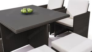 8sitzige Terrassengarnitur aus Polyrattan von Livingzone