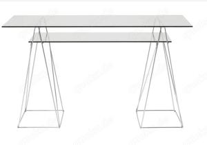 Glasschreibtisch 1,40 x 0,70