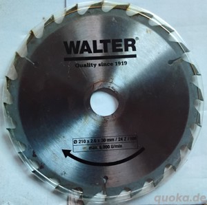 Kreissägeblatt 210 x 2,6 x 30 von walter - Unbenutzt -